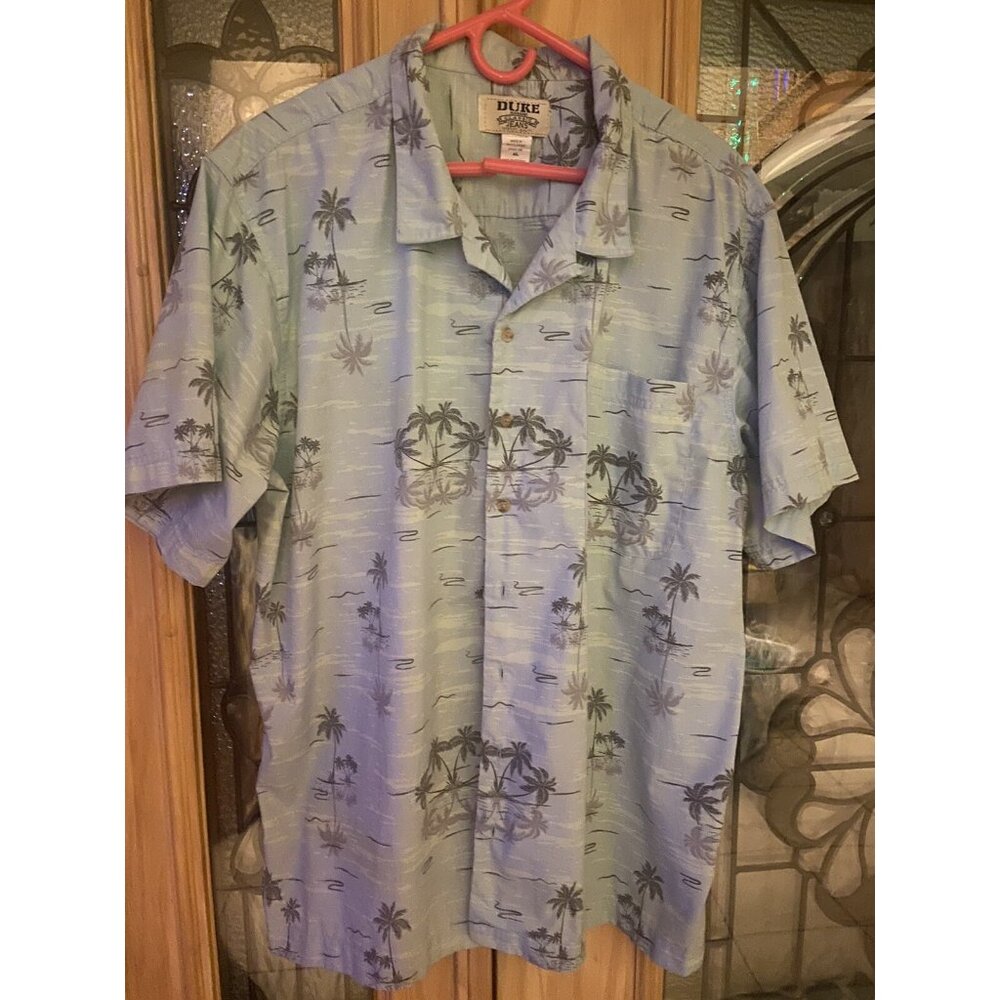 Duke Haband Shirt Men’s Hawaiian XL With Palm Tree’s. Vacation